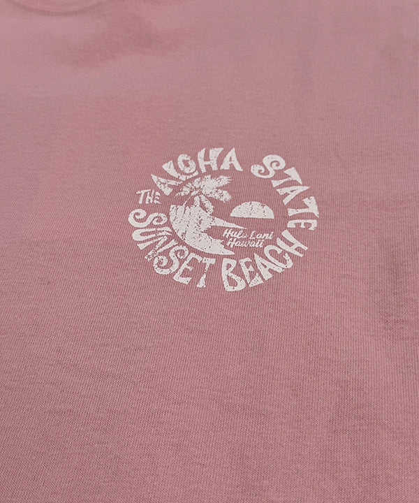 ハワイ サンセットビーチ ハワイガール デザイン バックプリント ハワイアンTシャツ