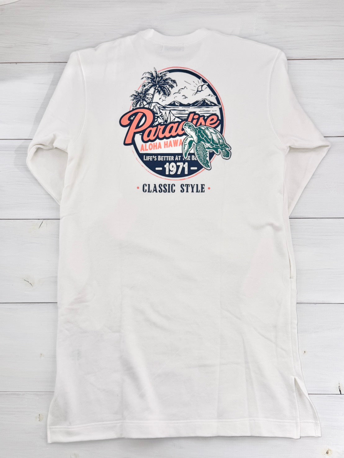 長袖ワンピーストレーナー レディーススウェット ハワイアン