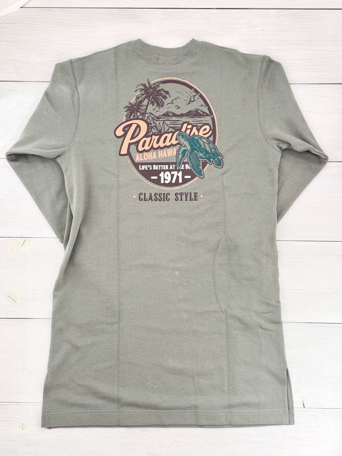 長袖ワンピーストレーナー レディーススウェット ハワイアン