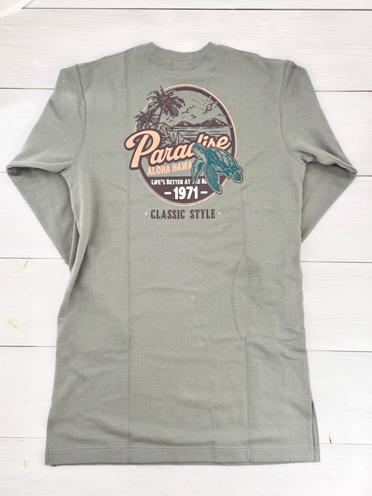 長袖ワンピーストレーナー レディーススウェット ハワイアン