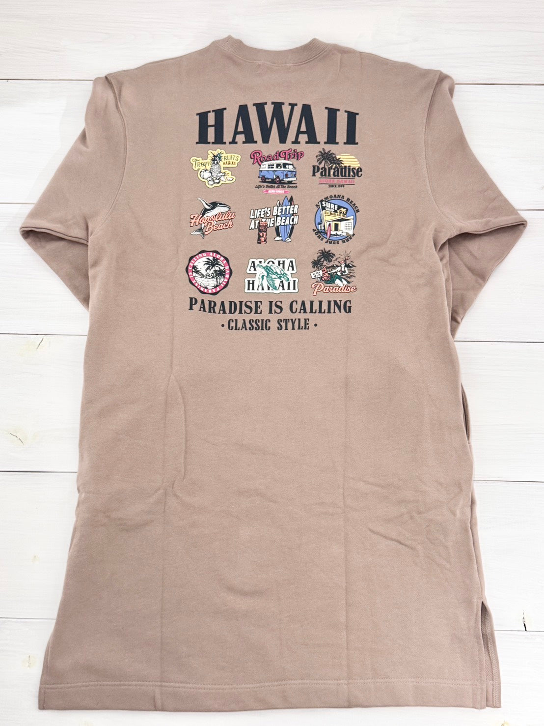 長袖ワンピーストレーナー レディーススウェット ハワイアン