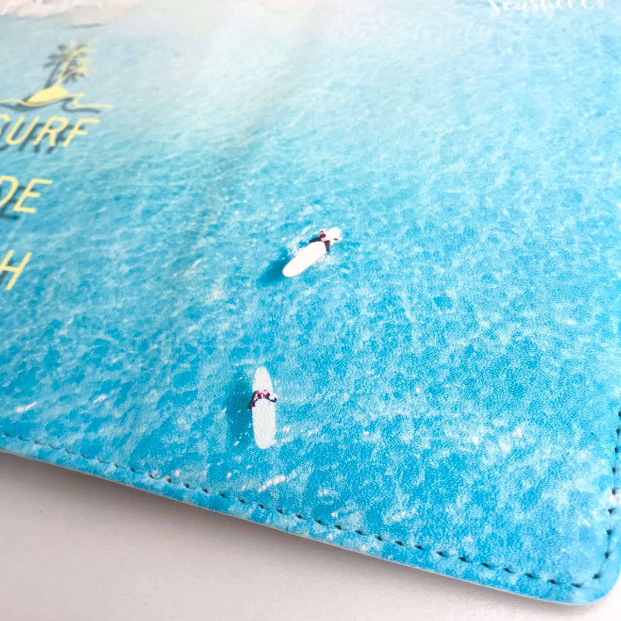 iphoneケース ハワイアンブックタイプ サーフィン写真 きれいな海 サーファーフォト リゾートビーチ