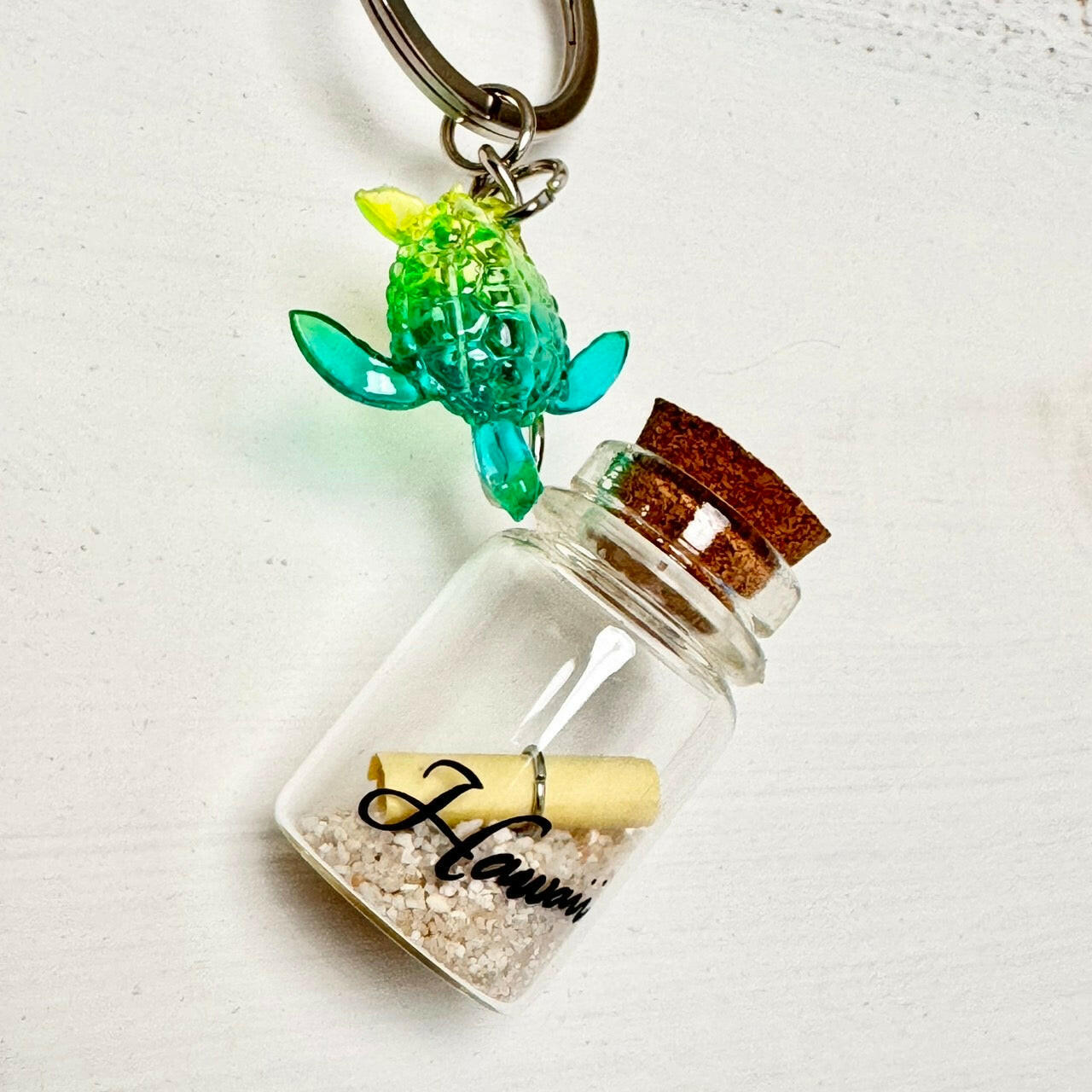 HONU BOTTLE KEY RING GREEN.