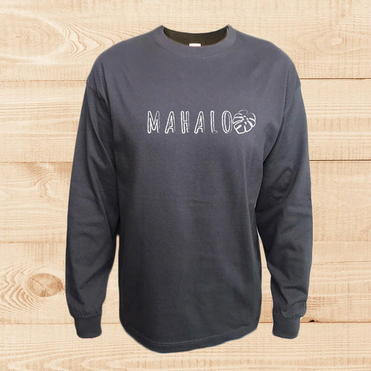 LONG SLEEVE SHIRT　MAHALO-MONSTERA CHARCOAL.