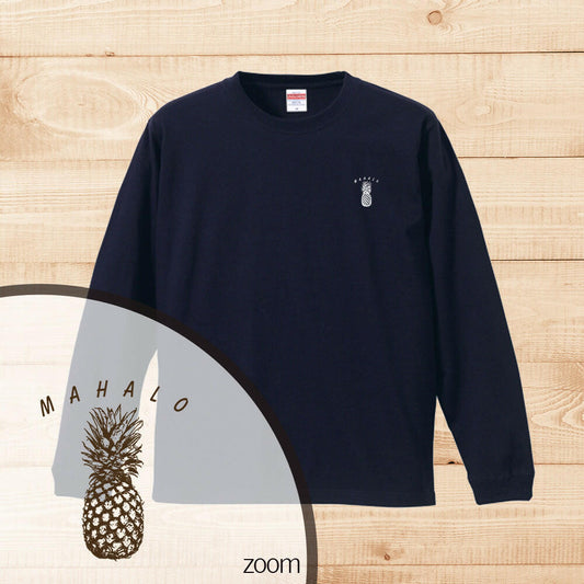 LONG SLEEVE SHIRT　PINEAPPLE　NAVY.