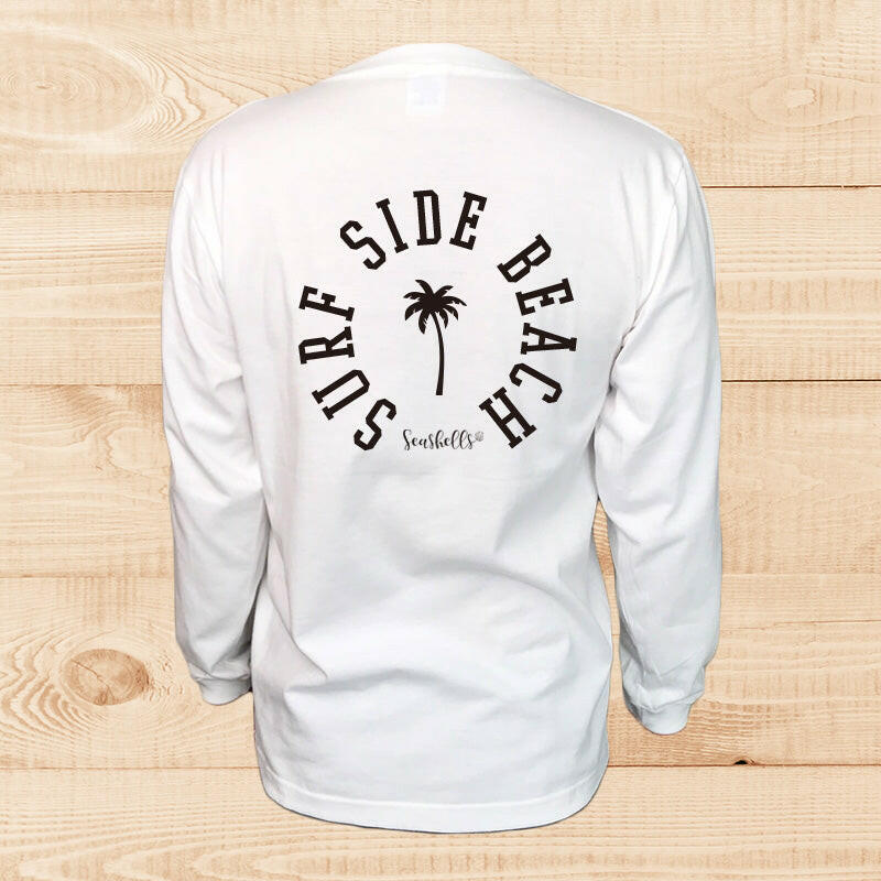 LONG SLEEVE SHIRT　PALM　WHITE.