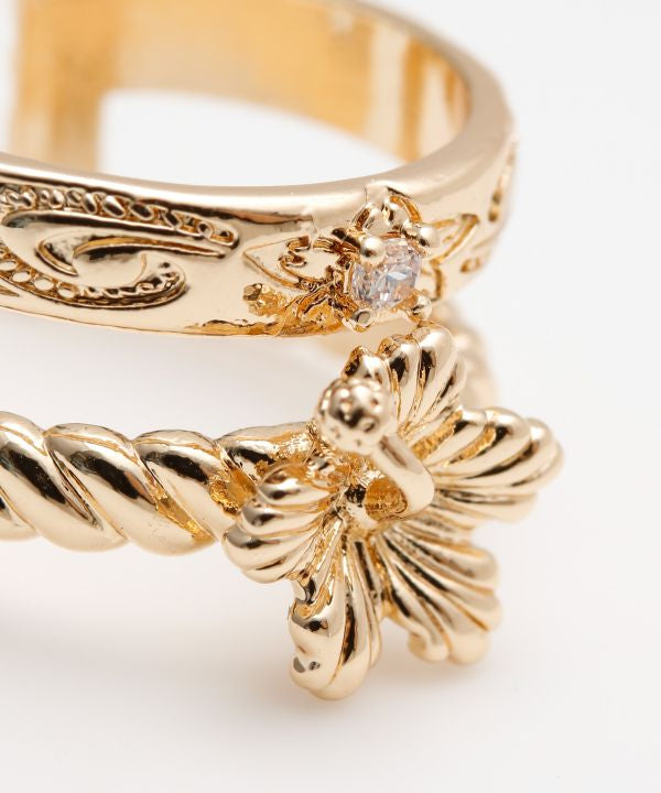 ハワイアンジュエリー調リング ハイビスカス