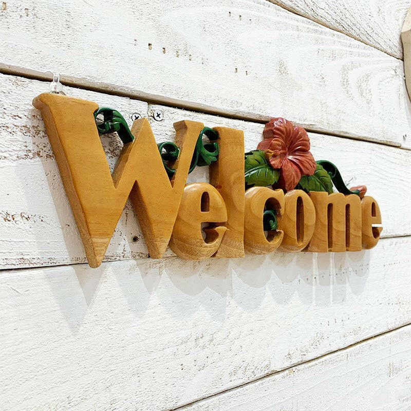 HIBISCUS WELCOME PLATE.