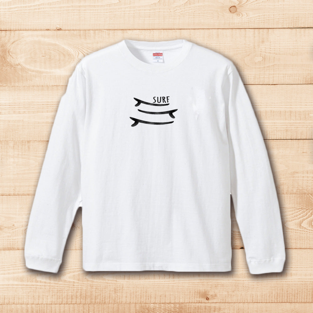LONG SLEEVE SHIRT　SURF BOARDS　WHITE