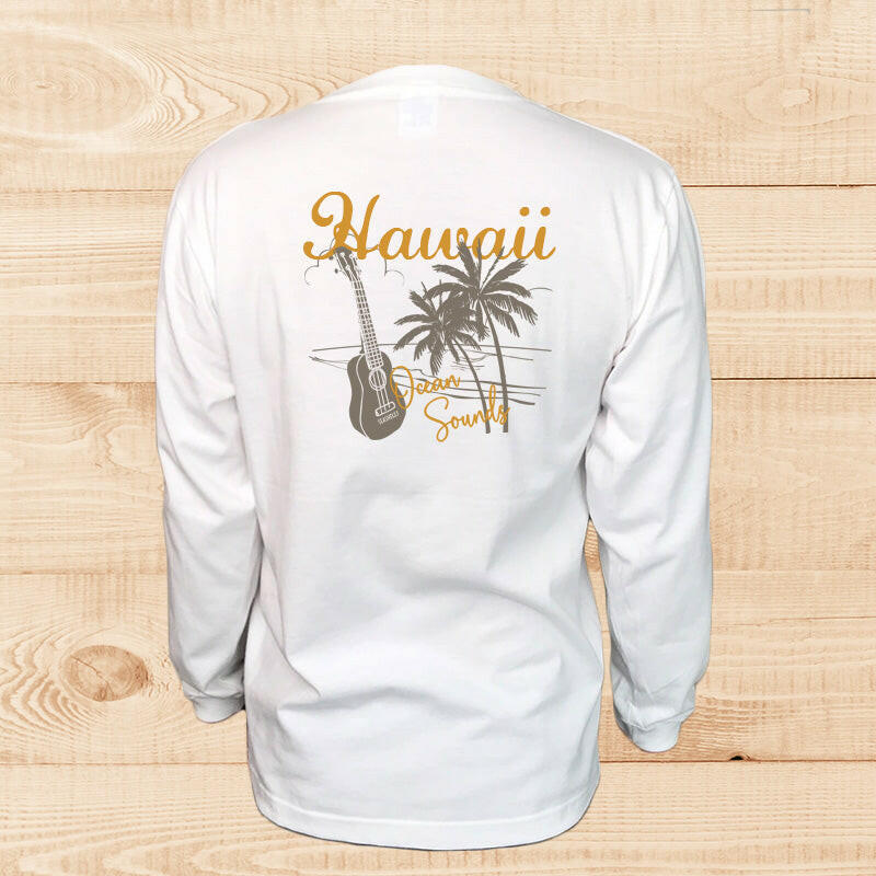 LONG SLEEVE SHIRT　UKULELE　WHITE.