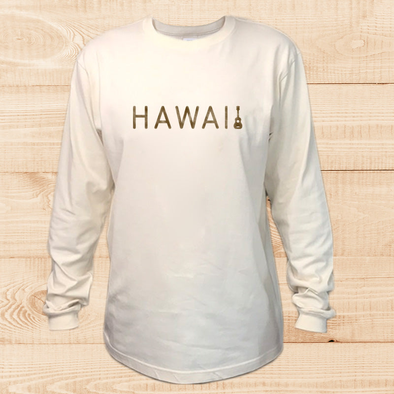 LONG SLEEVE SHIRT　UKULELE-HAWAII　NATURAL