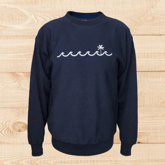 SWEAT PALM＆WAVE　NAVY.