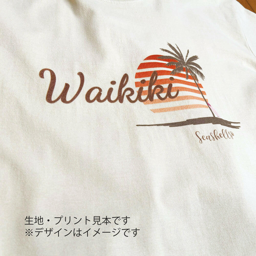 ハワイアンデザインTシャツ SB VW PALM　ユニセックスサイズ SAND.