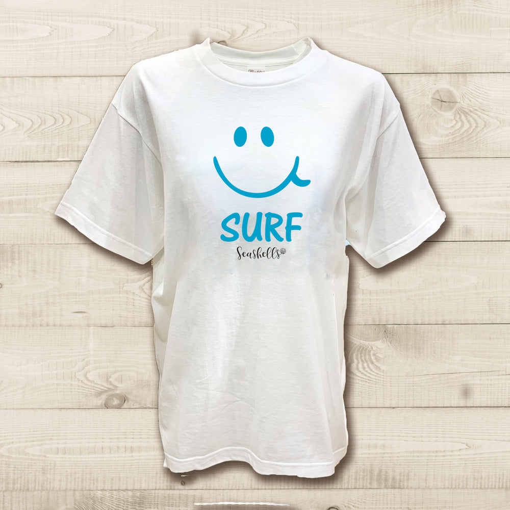 ハワイアンデザインTシャツ smileSURF BLUE　ユニセックスサイズ