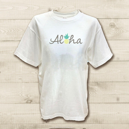 ハワイアンデザインTシャツ alPINEha　GRY　ユニセックスサイズ.