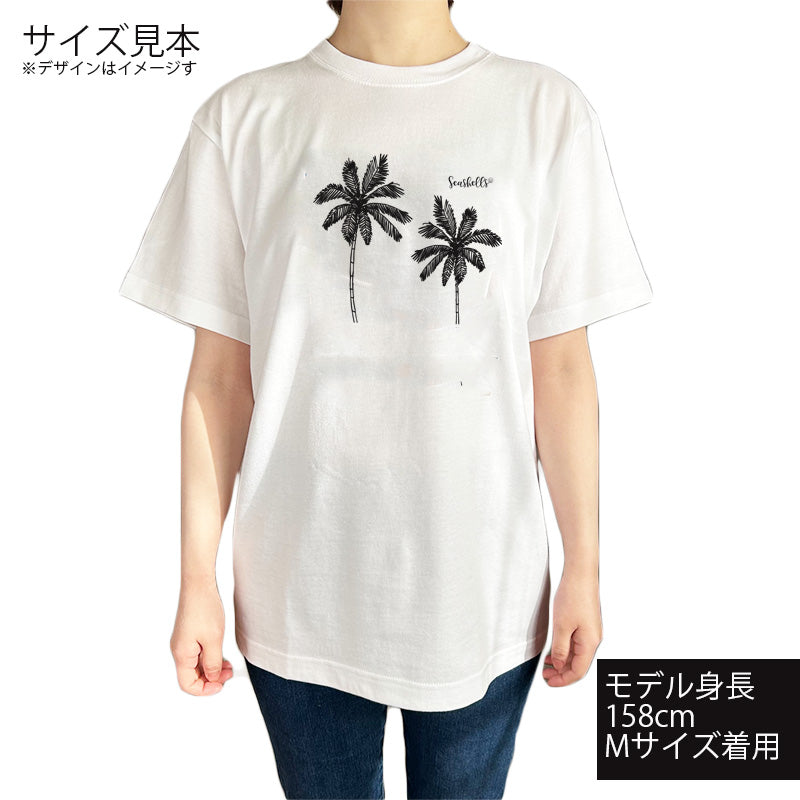 ハワイアンデザインTシャツ PALM DOUBLE　ユニセックスサイズ