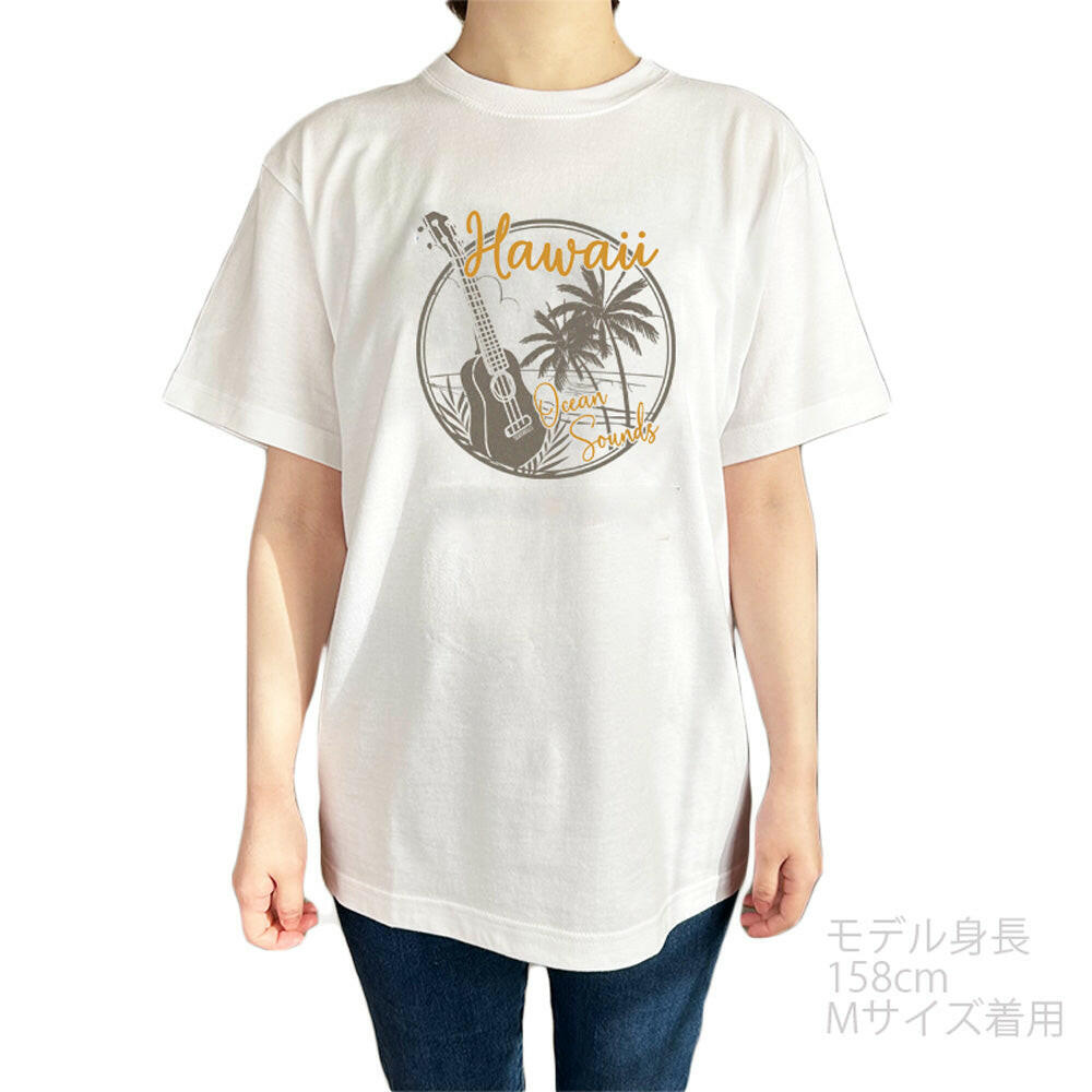 ハワイアンデザインTシャツ ukulele　ユニセックスサイズ.