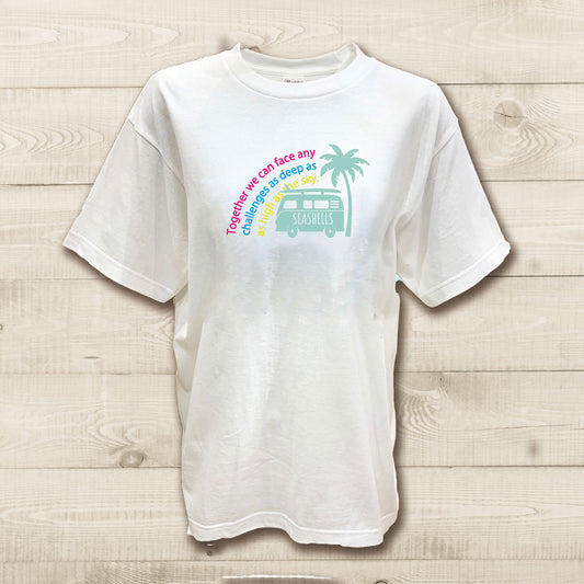 ハワイアンデザインTシャツ WAGEN BUS SB pastel GR　ユニセックスサイズ