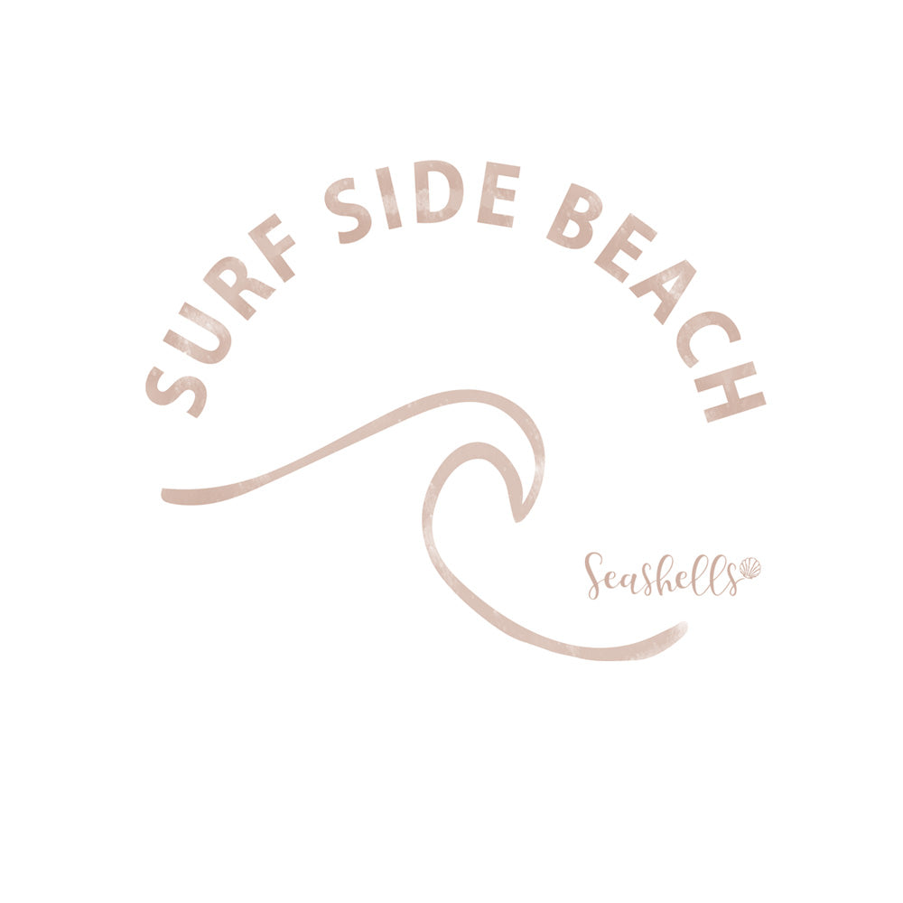 ハワイアンデザインTシャツ WAVE SURF SIDE BEACH L-BR　ユニセックスサイズ